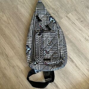 Vera Bradley Sling Backpack Performance Twill Bedford Plaid Pattern
